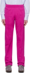 Acne Studios Pink Patch Lounge Pants In Act Fuchsia Pink