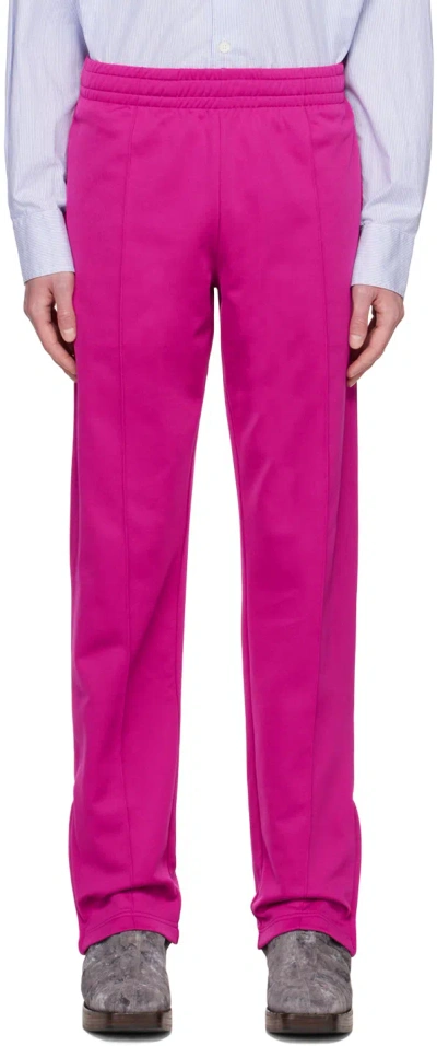 Acne Studios Pink Patch Lounge Pants In Act Fuchsia Pink