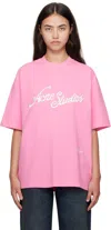 Acne Studios Exford Tourist Logo Tee Bubble Pink