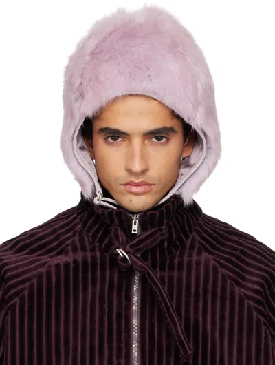 Acne Studios Pink Shearling Hat