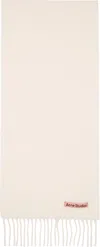 Acne Studios Pink Skinny Fringe Wool Scarf In Neutral