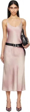 Acne Studios Womens Darma Sleeveless Satin Midi Dress Multi Pink In Bm3 Multi Pink