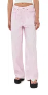 Acne Studios Womens Pale Pink 1981 Wide-leg Denim Jeans Xxs In Pink