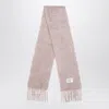 Acne Studios Pink Wool Scarf With Logo