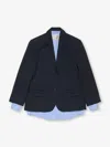 Acne Studios Layered Suit Jacket In Blue