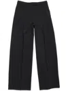 Acne Studios Pinstripe-print Wide-leg Trousers In Black
