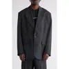 Acne Studios Over Monobreast Blazer In Anthracite Grey