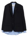 Acne Studios Pinstripe Single-breasted Blazer In Black