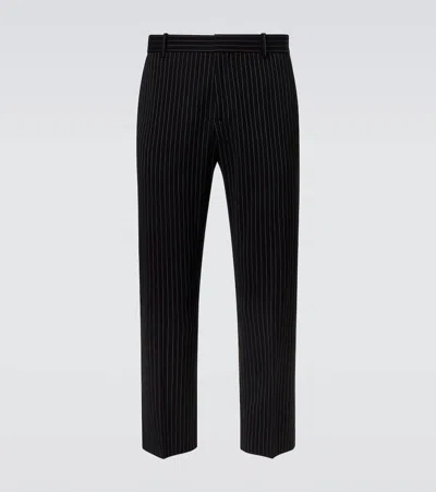 Acne Studios Pinstripe Straight Pants In Blue