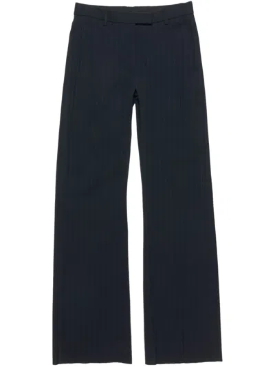 Acne Studios Pinstripe Trousers In Blue