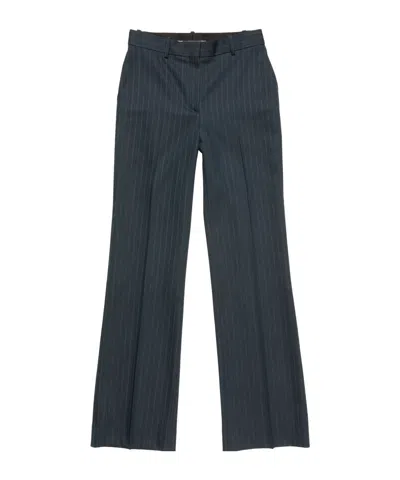 Acne Studios Pinstripe Wool Suit Trousers In Blue