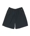 Acne Studios Pinstriped Drawstring Shorts In Black