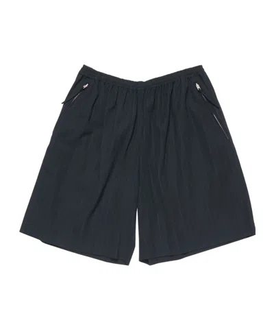 Acne Studios Pinstriped Drawstring Shorts In Black