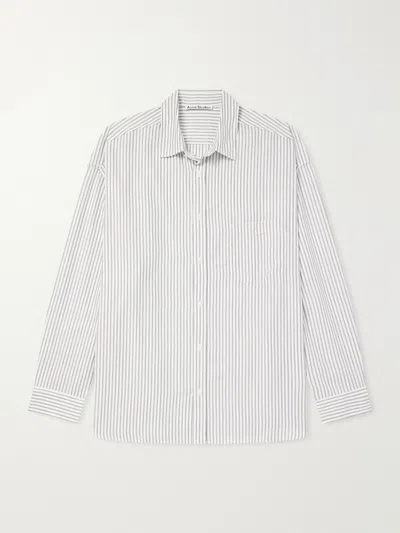 Acne Studios Pinstriped Tencel™ Lyocell-poplin Shirt In Multi