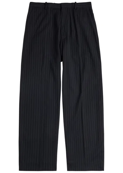 Acne Studios Pinstriped Woven Tailored Trousers In Blue