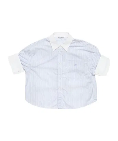 Acne Studios Pinstriped-pattern Button-down Shirt In Blue