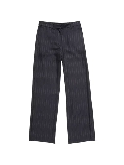 Acne Studios Pinstripe-pattern Trousers In Blue