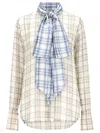Acne Studios Blusa In Seta Con Fiocco In Multi