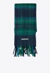 Acne Studios Plaid Check Fringed Scarf In Multi