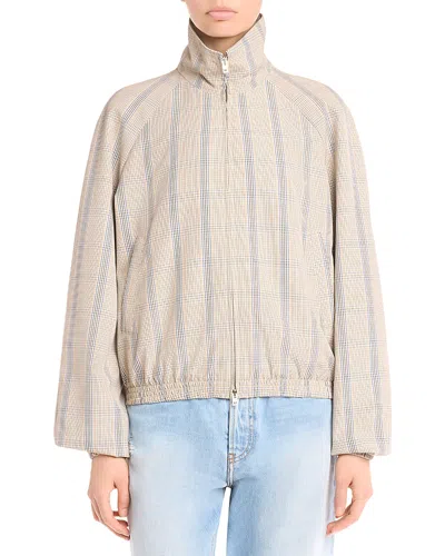 Acne Studios Plaid Coat In Neutral