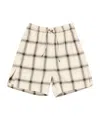 Acne Studios Plaid Drawstring-waist Shorts In White