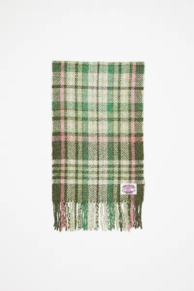 ACNE STUDIOS PLAID FRINGE SCARF