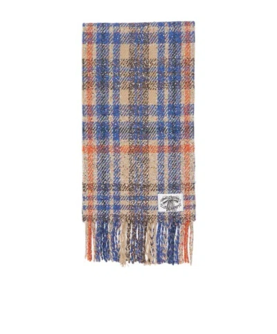 Acne Studios Plaid Fringe Scarf In Multicolor