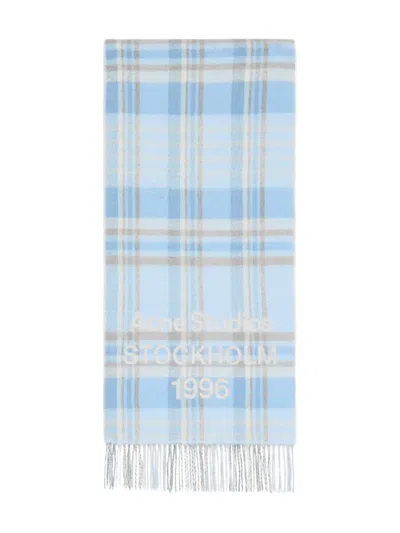 ACNE STUDIOS PLAID FRINGED SCARF