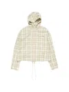 Acne Studios Ofass Summery Check Jacket In Burgundy