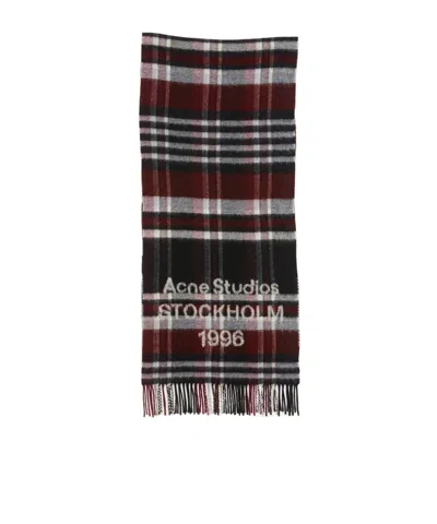 ACNE STUDIOS PLAID LOGO SCARF
