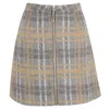 Acne Studios Plaid Mini Skirt In Grey Wool In Grey