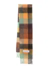 Acne Studios Plaid Mohair Mix Scarf In Multi