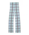 Acne Studios Plaid Pattern Casual Pants In Blue