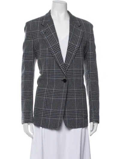 Pre-owned Acne Studios Plaid Print Blazer In Blue