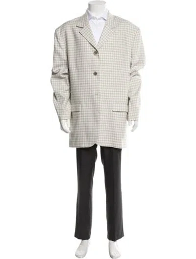 Pre-owned Acne Studios Plaid Print Blazer In Grey