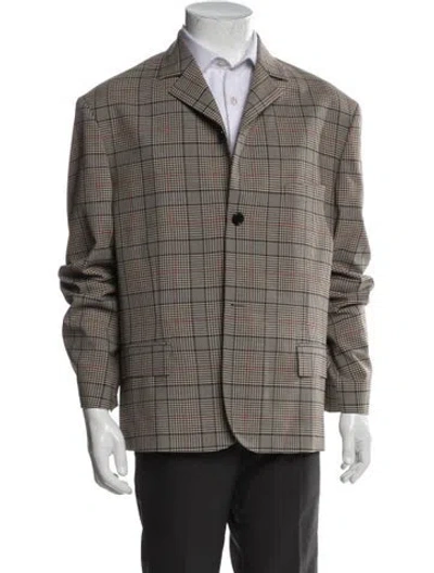 Pre-owned Acne Studios Plaid Print Blazer In Multi