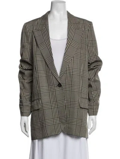Pre-owned Acne Studios Plaid Print Blazer In Multicolor