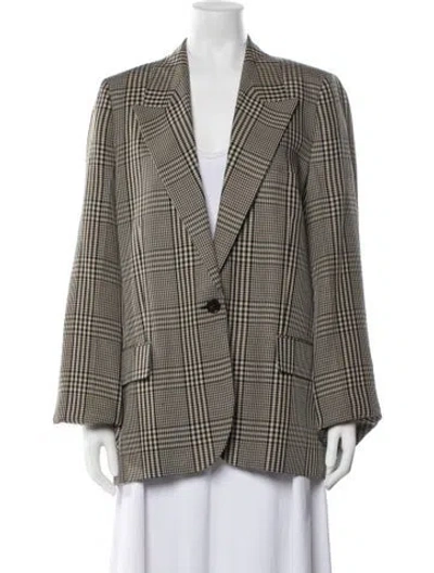 Pre-owned Acne Studios Plaid Print Blazer In Multicolor