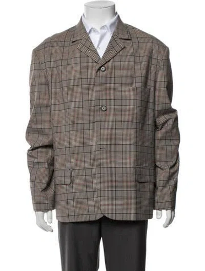 Pre-owned Acne Studios Plaid Print Jacket In Multicolor