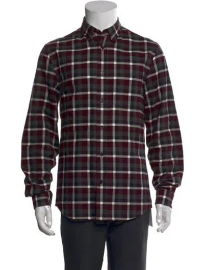Pre-owned Acne Studios Plaid Print Long Sleeve Shirt In Multi