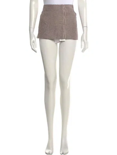 Pre-owned Acne Studios Plaid Print Mini Skirt In Black