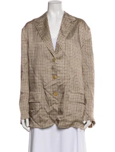Pre-owned Acne Studios Plaid Print In Neutral