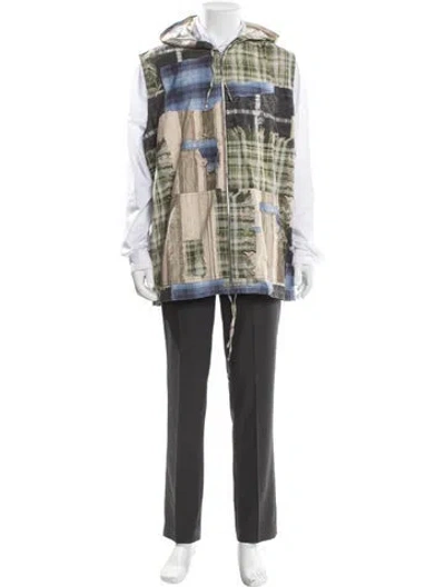 Pre-owned Acne Studios Plaid Print Vest In Green