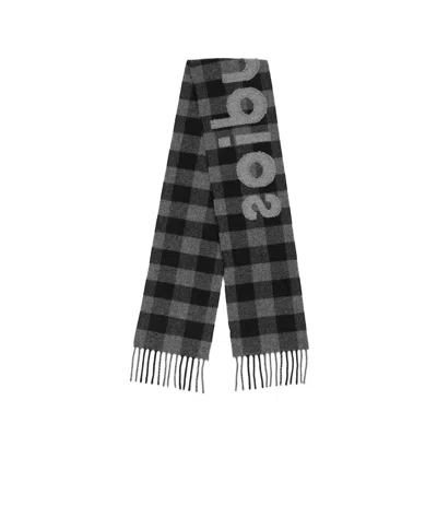Acne Studios Plaid Scarf In Gray