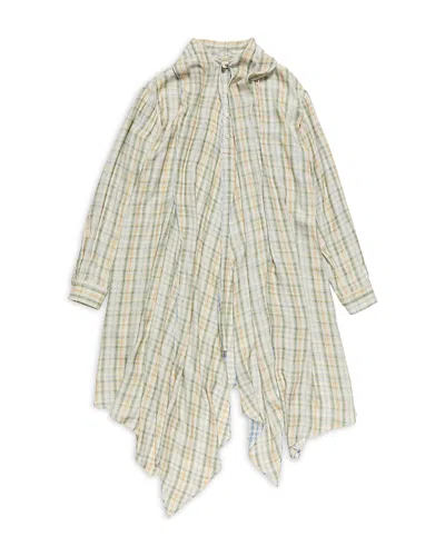 Acne Studios Plaid Shirt Dress In Multi