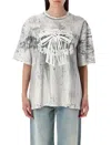 Acne Studios Plaster-print T-shirt In Gray