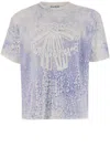 Acne Studios Plaster Print T-shirt In Clear Blue