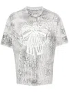 Acne Studios Plaster-print T-shirt In Grey
