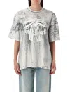 Acne Studios Plaster Print T-shirt In Gray
