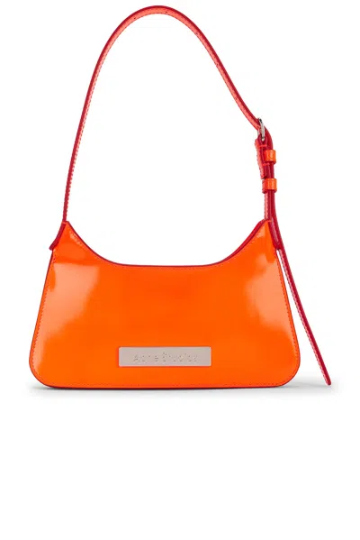 Acne Studios Platt Abrasivato Micro Bag In Neon Red